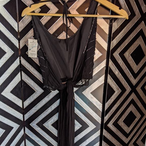 NWT Beaded Halter Wrap Top - Picture 10 of 16